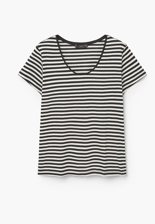 MANGO - Basic Tee Black and White