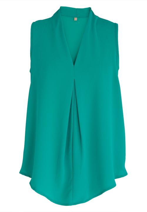 edit - V-Neckline Shell Top Green