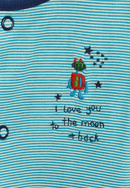 Next - Three Pack Green Robot Sleepsuits Multi-colour