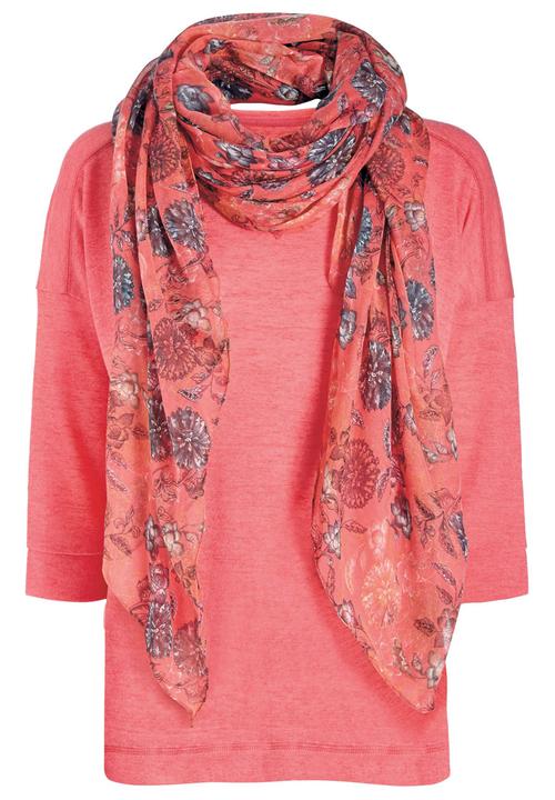 Next - Scarf-layered Top Coral