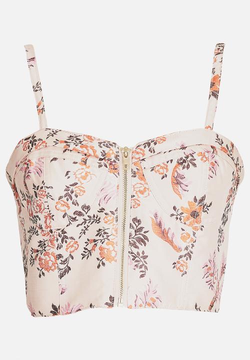 Forever21 - Cropped Zip Cami Black