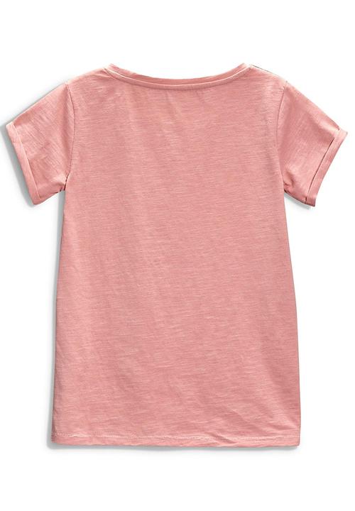 Next - Sequin Shoulder T-shirt Mid Pink