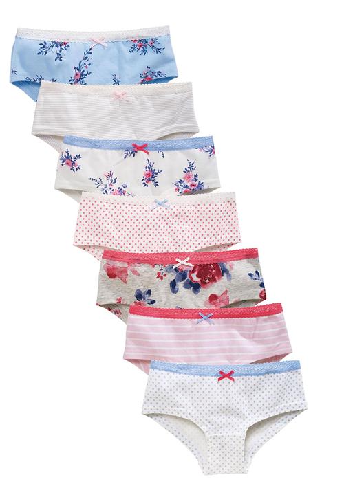 Next - Seven Pack Floral Hipsters Mid Pink