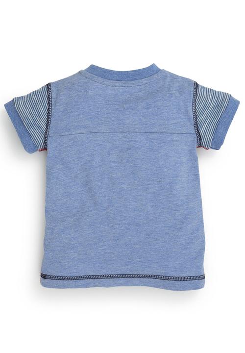 Next - Short-sleeve dad T-shirt Mid blue