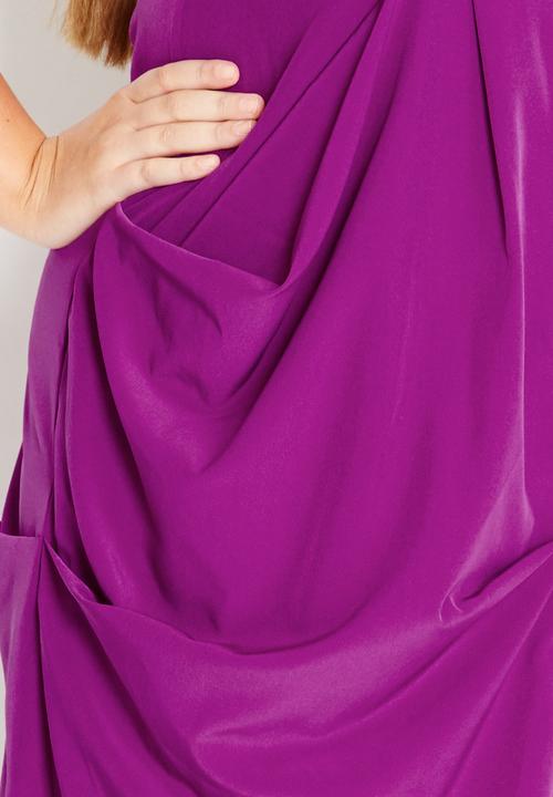 City Chic - Exposed zip tunic mid Purple