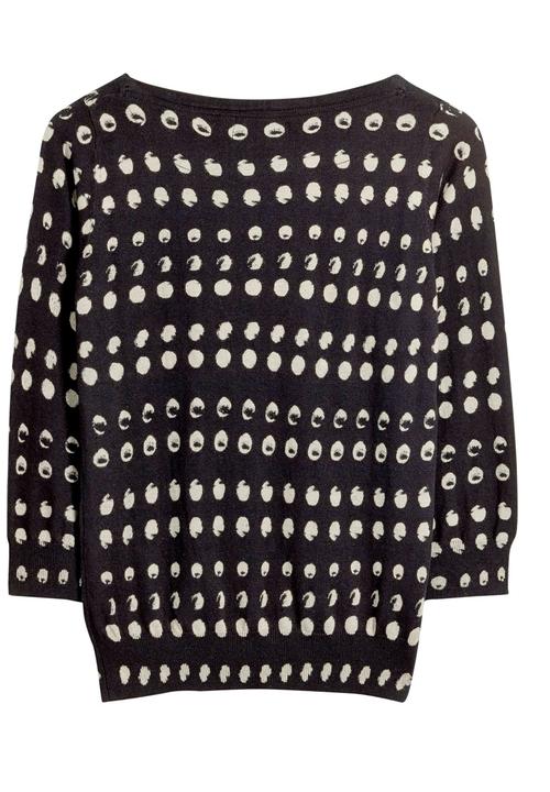 Next - Boat-neck Sweater Black/White