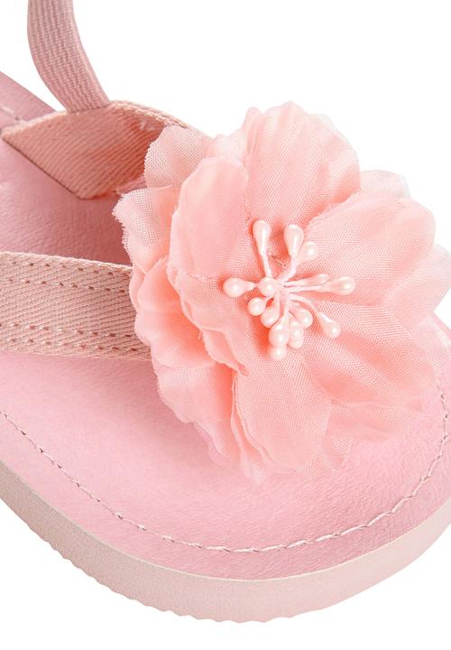 Next - Corsage Flip-Flops Pale Pink