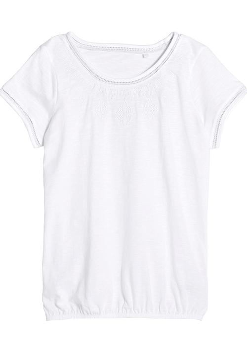 Next - Bubble hem top White