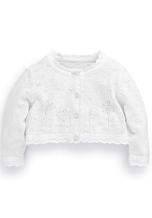 Next - Flower Cardigan White