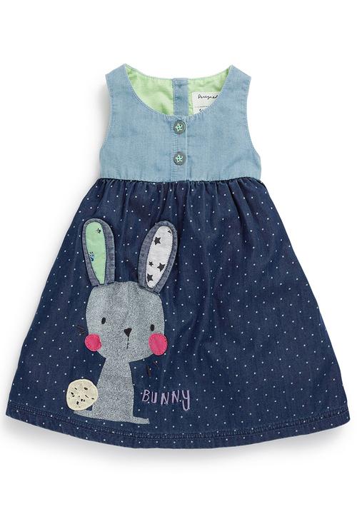 Next - Denim Bunny Dress Multi-Colour
