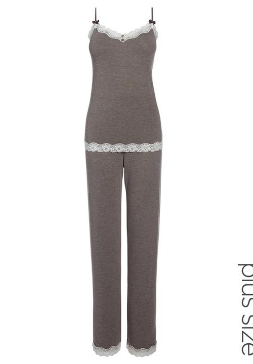 Next - Lace pyjama set Grey