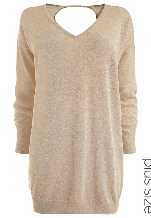 Next - Metallic Back Detail Sweater Neutral