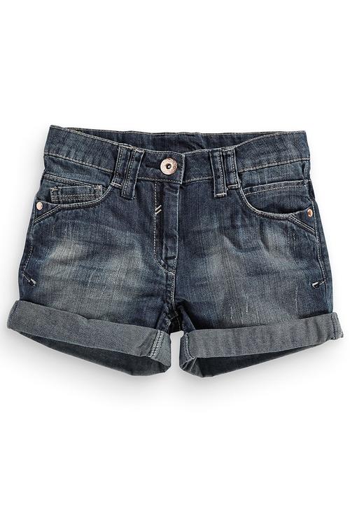 Next - Denim Shorts Dark Wash Dark Blue