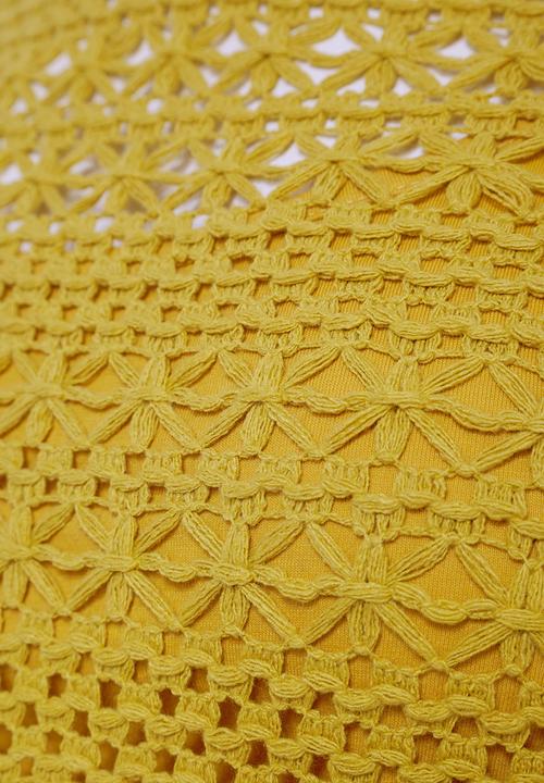 Next - Crochet tunic in ochre Yellow
