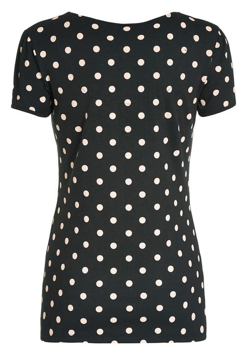Next - Black spotted bow top Black/White