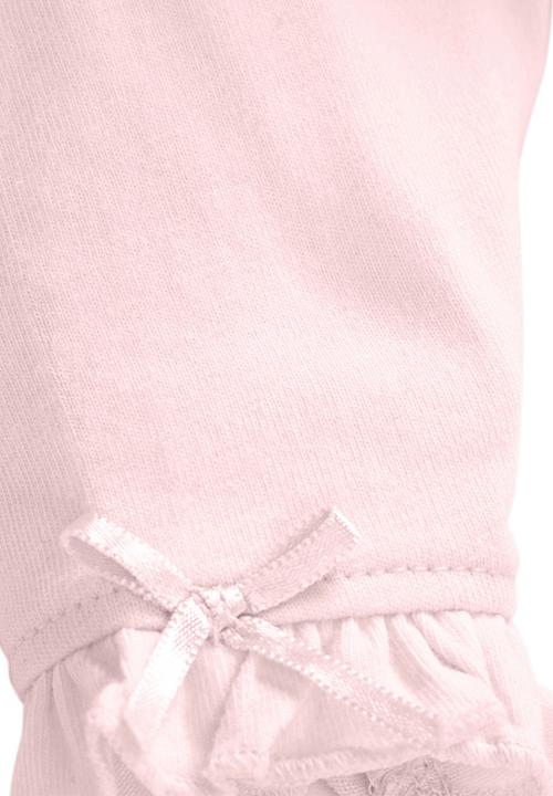 Next - Marl Bunny Printed Tunic Leggings And Headband 3-Piece Set Pale Pink