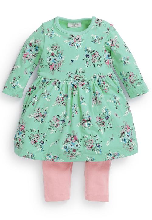 Next - Floral Tunic And Leggings 2-Piece Set Multi-Colour