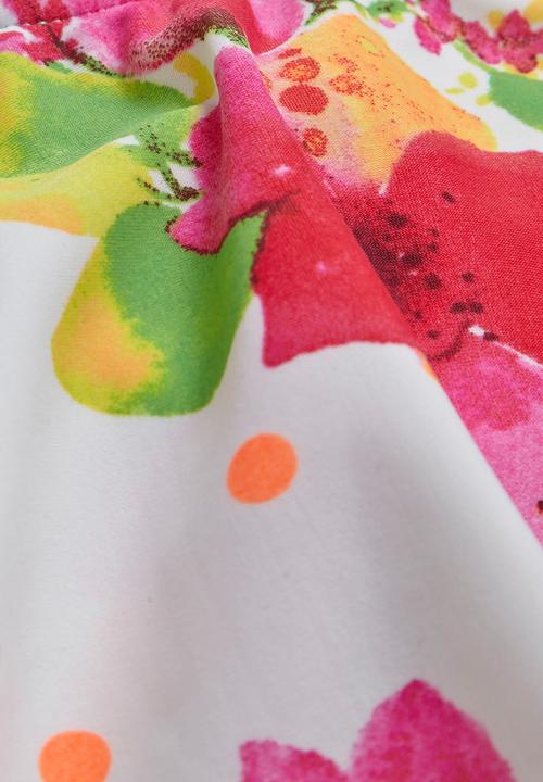 Next - White Floral Bikini Multi-Colour