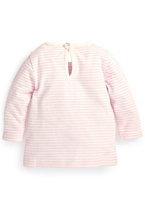 Next - Stripe Bunny T-Shirt Pale Pink