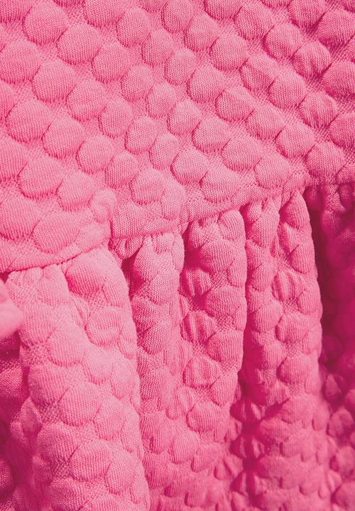 Next - Spot Textured Dress Mid Pink