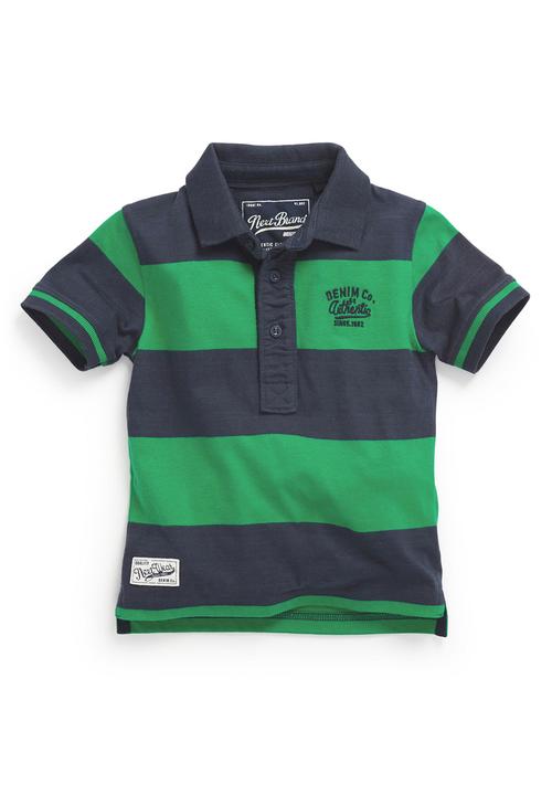 Next - Short-Sleeve Stripe Polo Shirt Multi-Colour
