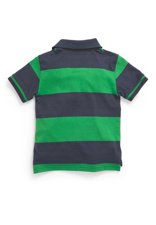 Next - Short-Sleeve Stripe Polo Shirt Multi-Colour