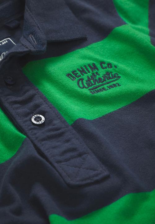 Next - Short-Sleeve Stripe Polo Shirt Multi-Colour