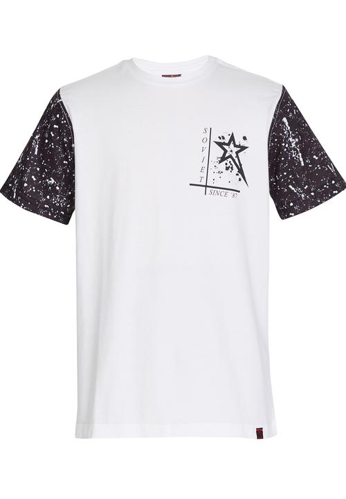 SOVIET - Printed Crew Neck Tee White