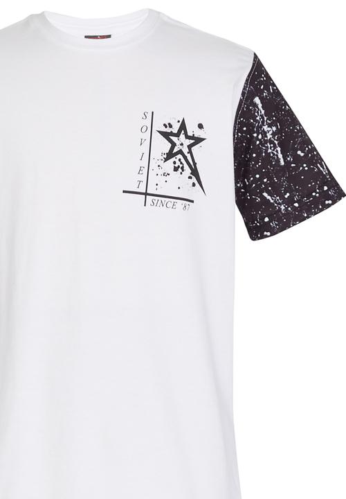SOVIET - Printed Crew Neck Tee White