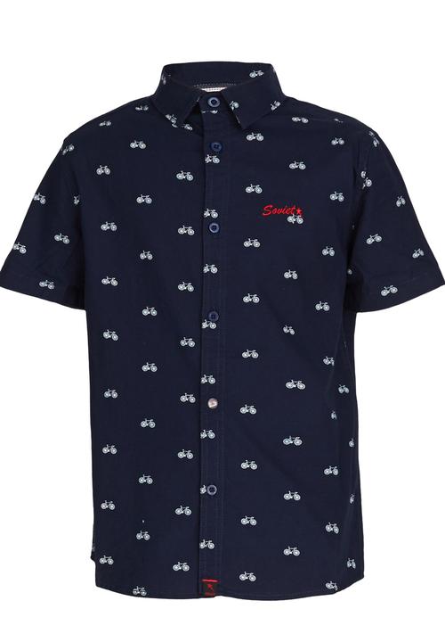 SOVIET - Printed Shirt Navy
