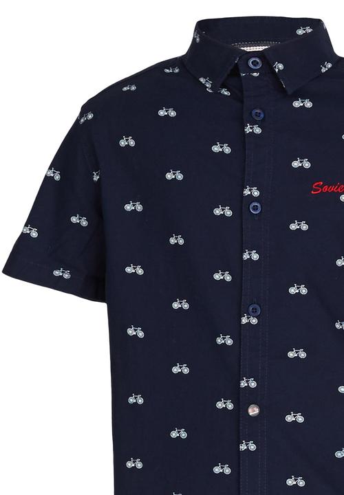 SOVIET - Printed Shirt Navy