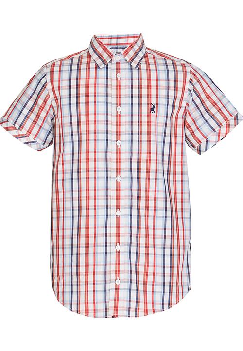 POLO - Bruce SS Check Shirt Multi-colour