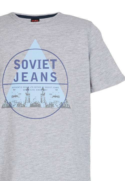 SOVIET - Boys Printed Tee Grey