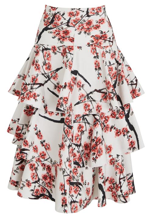 STYLE REPUBLIC - Frill Layer Midi Skirt Multi-colour