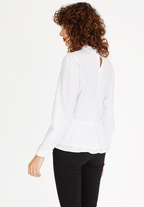 edit - Peplum Shirt White
