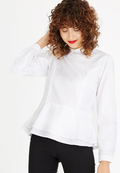 edit - Peplum Shirt White