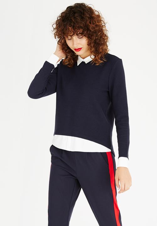ONLY - Carmen 2-in-1 Top Navy