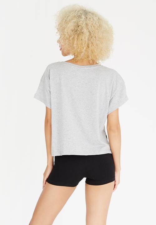 PUMA - Archive Logo Cropped Tee Mid Grey