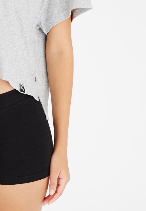 PUMA - Archive Logo Cropped Tee Mid Grey