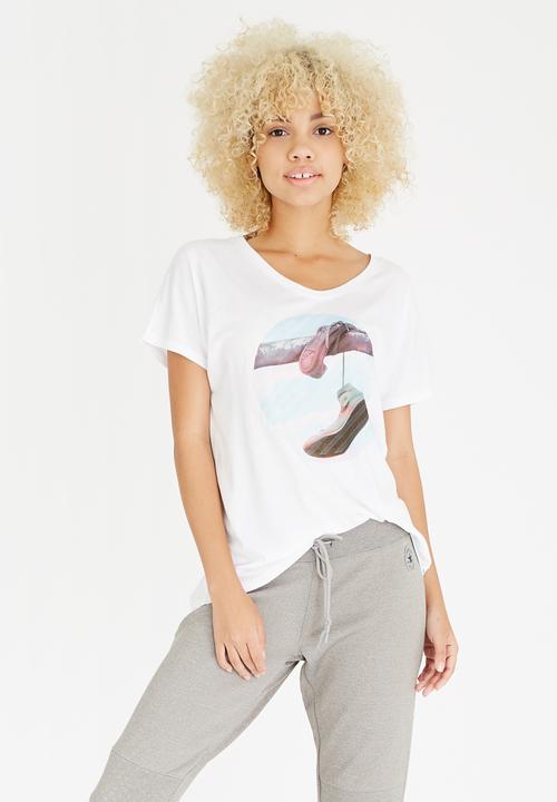 Converse - Striped Hanging Sneaker Tee White