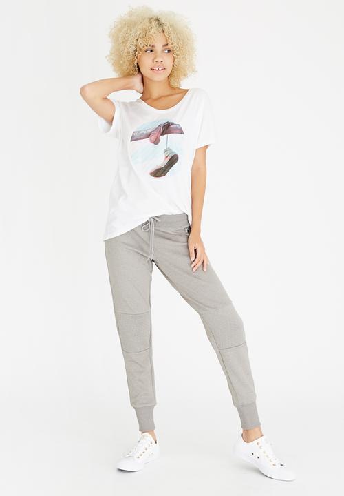Converse - Striped Hanging Sneaker Tee White