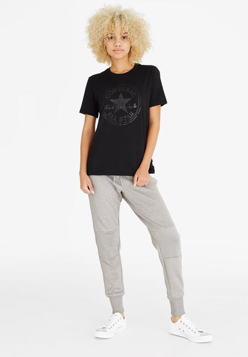 Converse - Metallic Crew Tee Black
