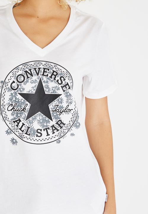 Converse - Daisy V-neck Tee White