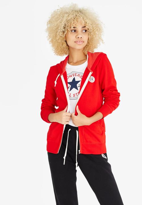 Converse - Full Zip Hoodie Red