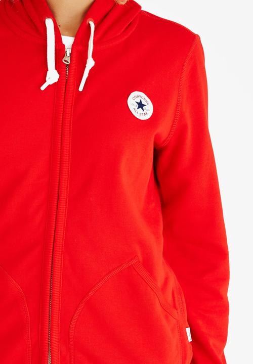Converse - Full Zip Hoodie Red