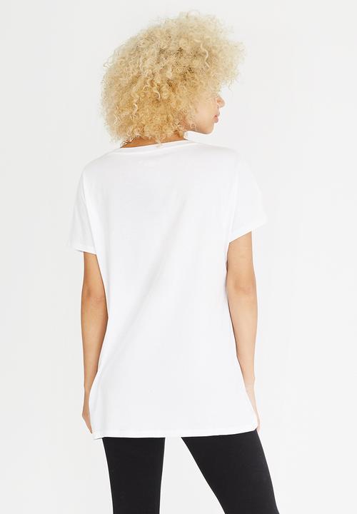Converse - Metallic Photo Femme Tee White