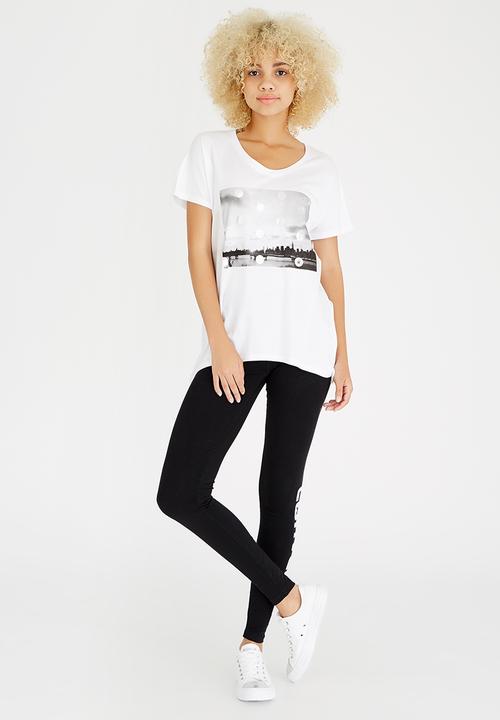 Converse - Metallic Photo Femme Tee White