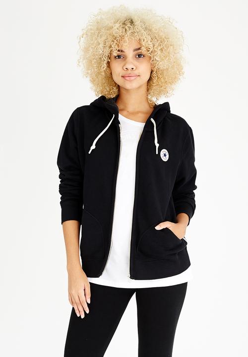 Converse - Full Zip Hoodie Black