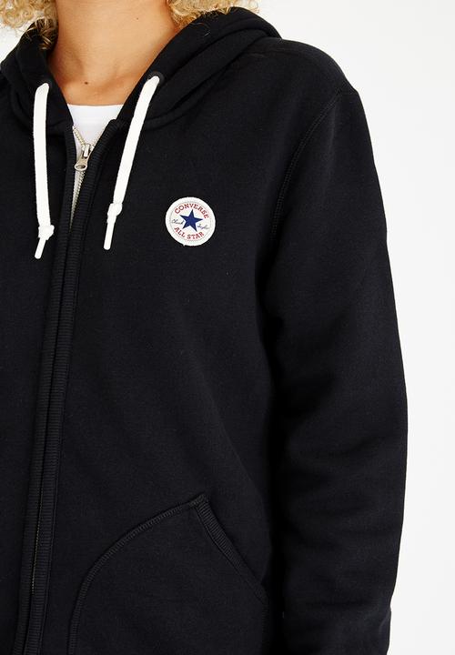 Converse - Full Zip Hoodie Black