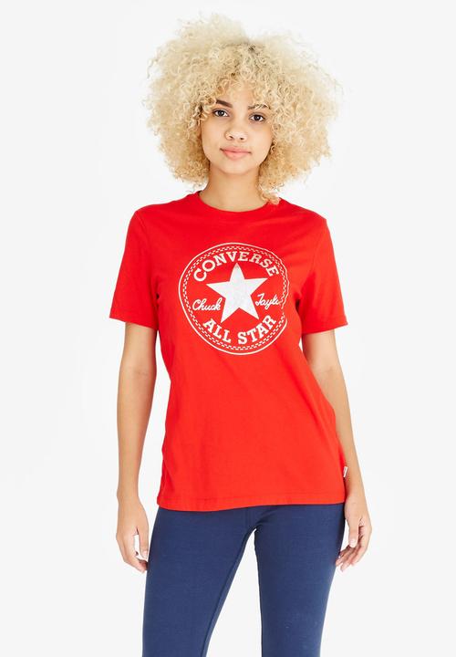 Converse - Metallic Crew Tee Red